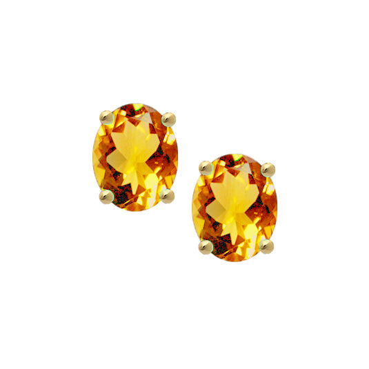 9ct Citrine Stud Earrings