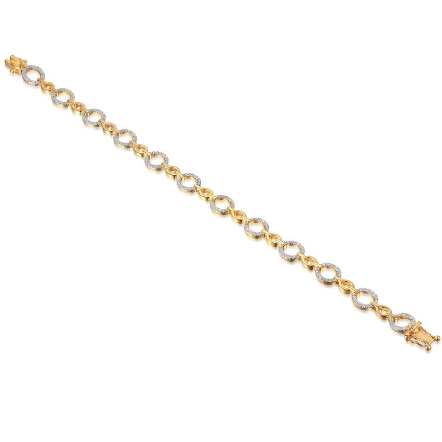 9ct Diamond Circle Bracelet