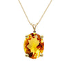 9ct Gold Citrine Pendant