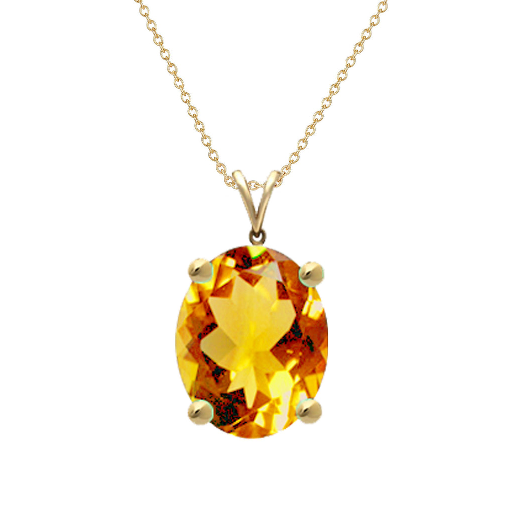 9ct Gold Citrine Pendant