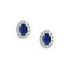 9ct Sapphire & Diamond Earrings