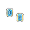 9ct Gold Blue Topaz Stud Earrings