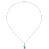 Silver Blue Topaz Pendant