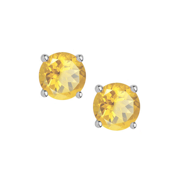 Silver Citrine Earings