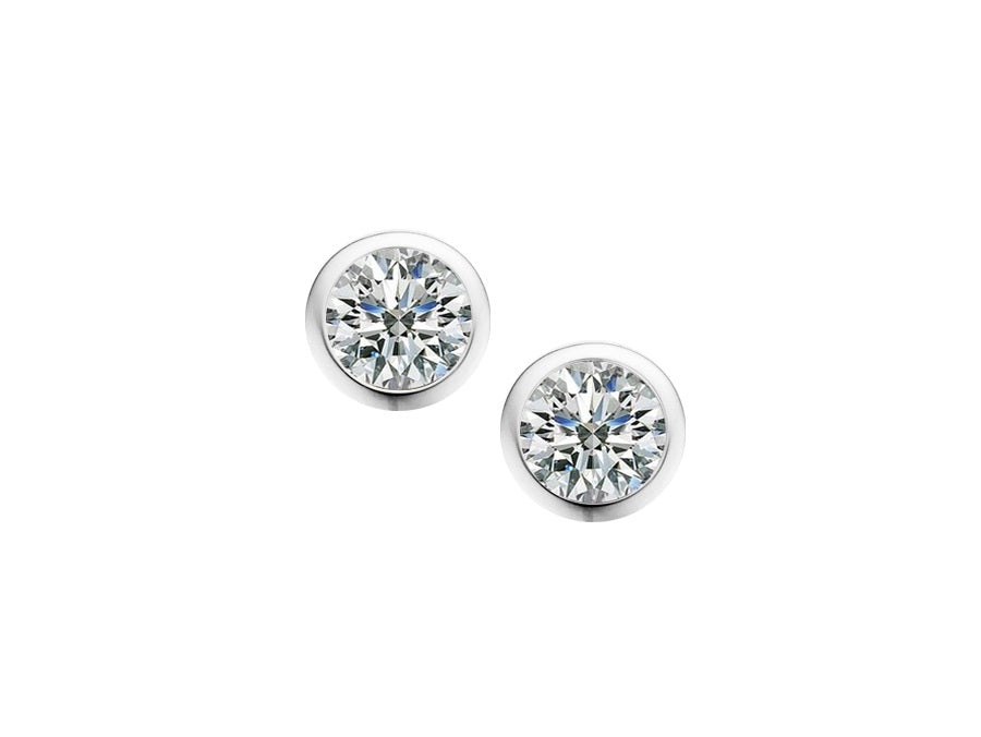 Silver Cubic Zirconia Stud Earrings