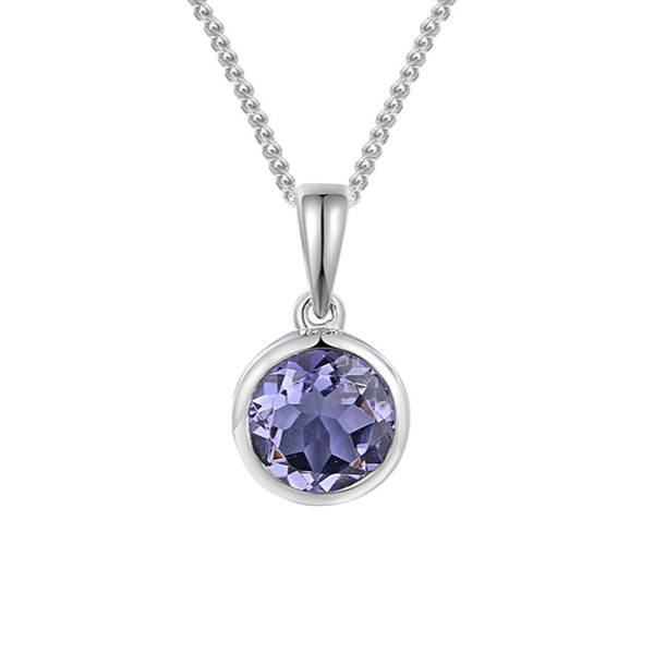 Silver Iolite Pendant