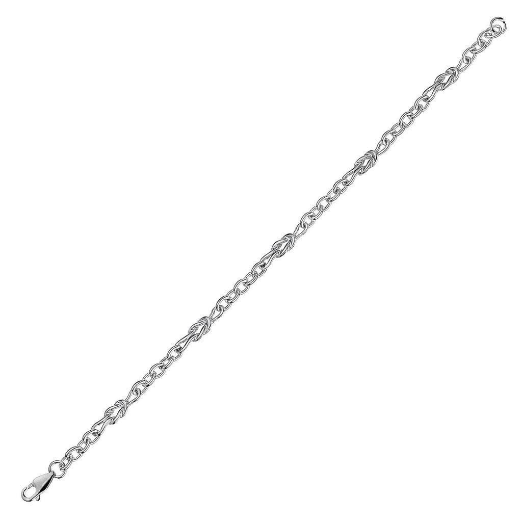 Silver Reef Knot Bracelet