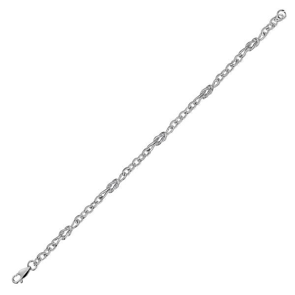 Silver Reef Knot Bracelet