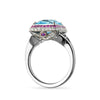 Platinum Topaz, Sapphire & Diamond Ring