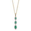 9ct Gold Emerald & Diamond Necklace