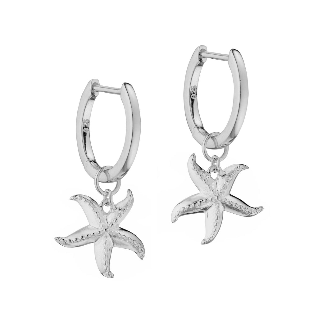 Silver Starfish Earrings