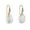 9ct Gold Pearl & Diamond Drops