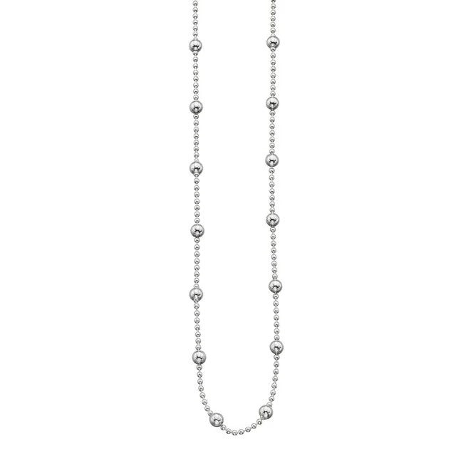 Silver Multi Ball Necklace