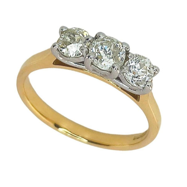 Pre-owned 18ct Gold Diamond Trilogy Ring