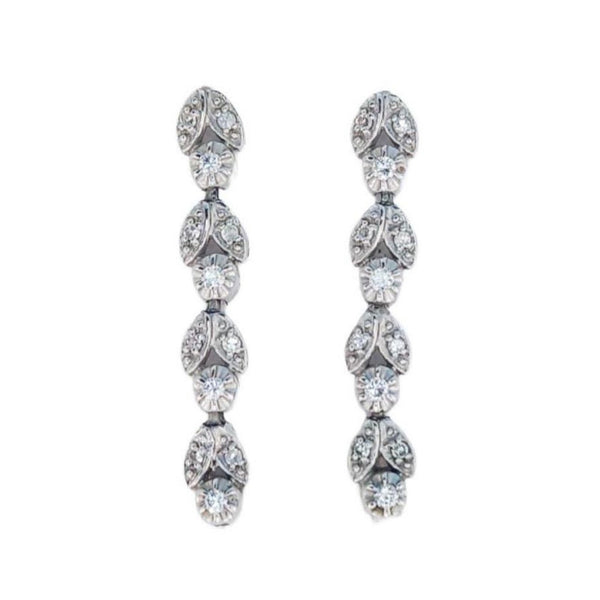 Vintage Diamond Drop Earrings
