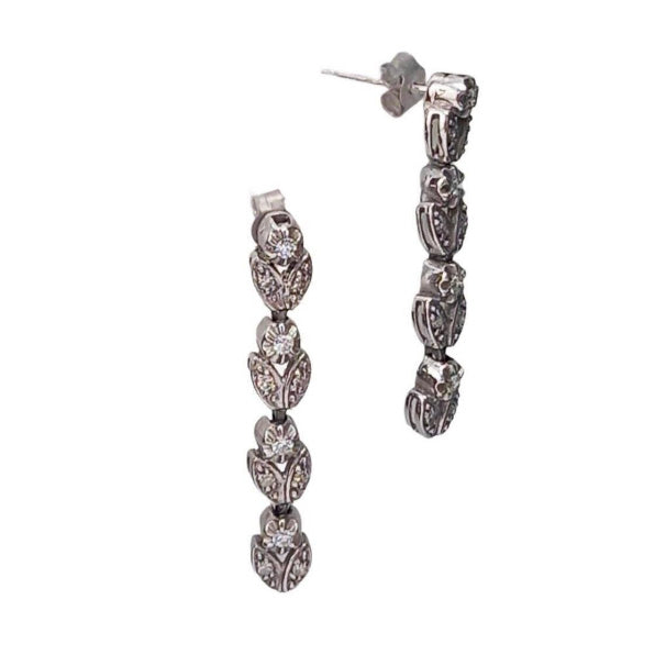 Vintage Diamond Drop Earrings