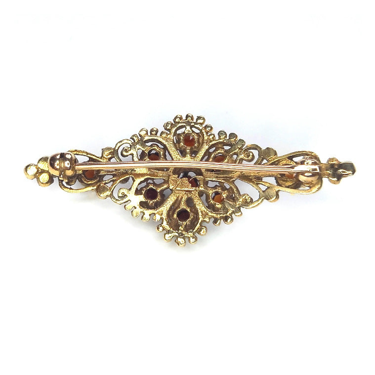 Vintage Garnet Brooch