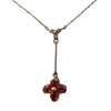 Pre-owned Padparadscha Sapphire & Diamond Necklace