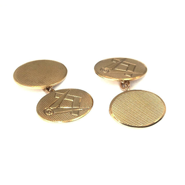 Vintage 9ct Gold Masonic Cufflinks