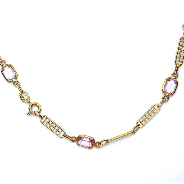 Pre-owned Synthetic Sapphire Necklace