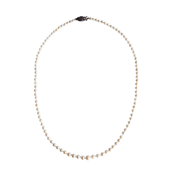 Vintage 20-Inch Graduated Cultured Pearl Necklace