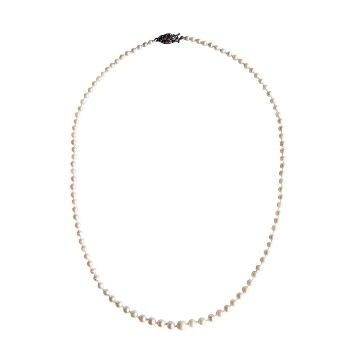Vintage 20-Inch Graduated Cultured Pearl Necklace