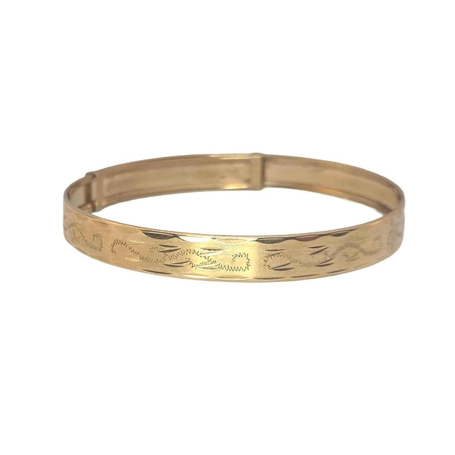 Pre-owned 9ct Gold Expandable Baby Bangle