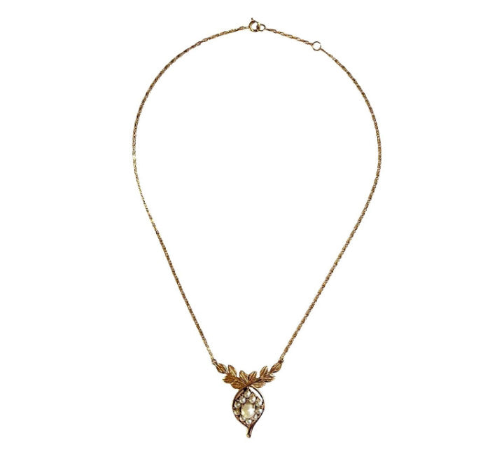 Vintage 9ct Gold Pearl Necklace