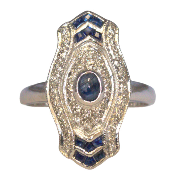 Vintage Sapphire & Diamond Ring