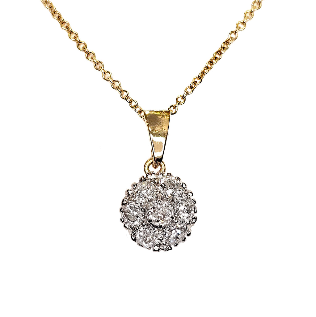 Vintage Diamond Cluster Pendant