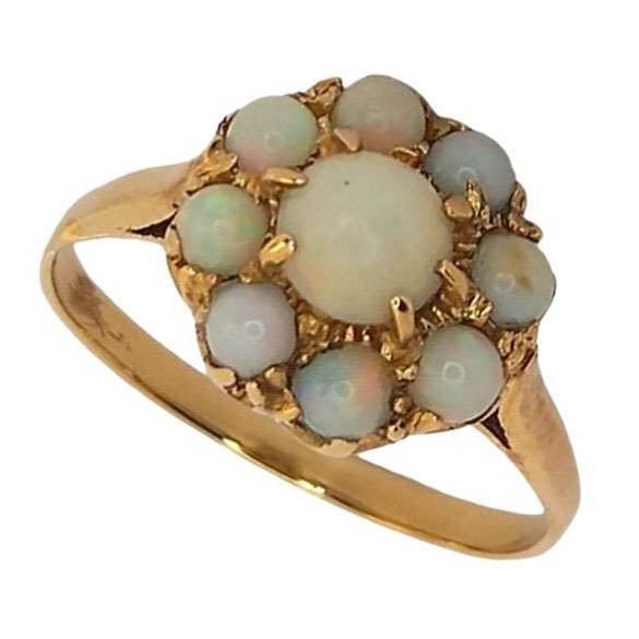 Vintage Opal Cluster Ring