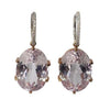 Pre-owned 18ct Gold Kunzite & Diamond Earrings