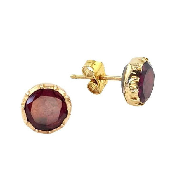 Vintage Garnet Stud Earrings