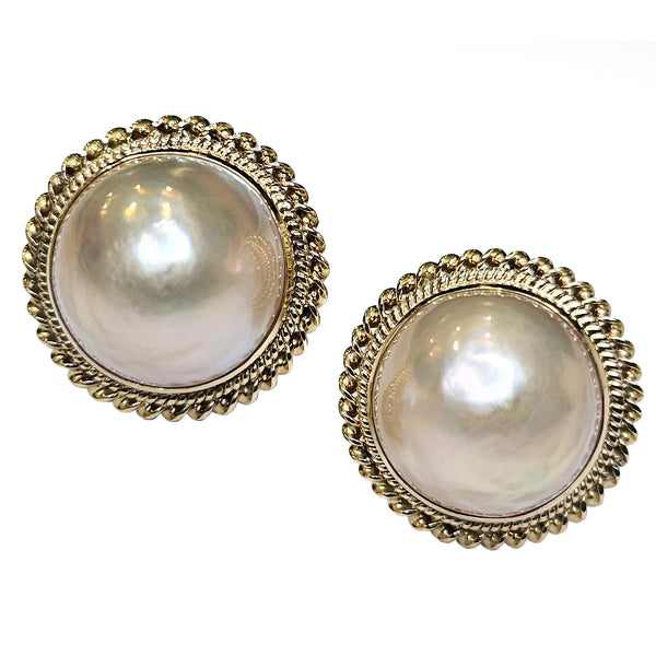 Pre-Owned Mabé Pearl Stud Earrings