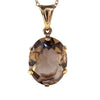 Vintage 9ct Gold Smokey Quartz Necklace