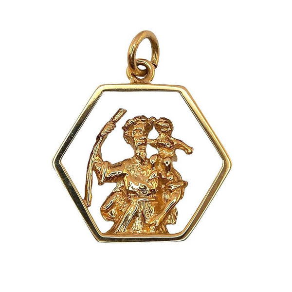 Pre-owned 9ct Gold St Christopher Pendant