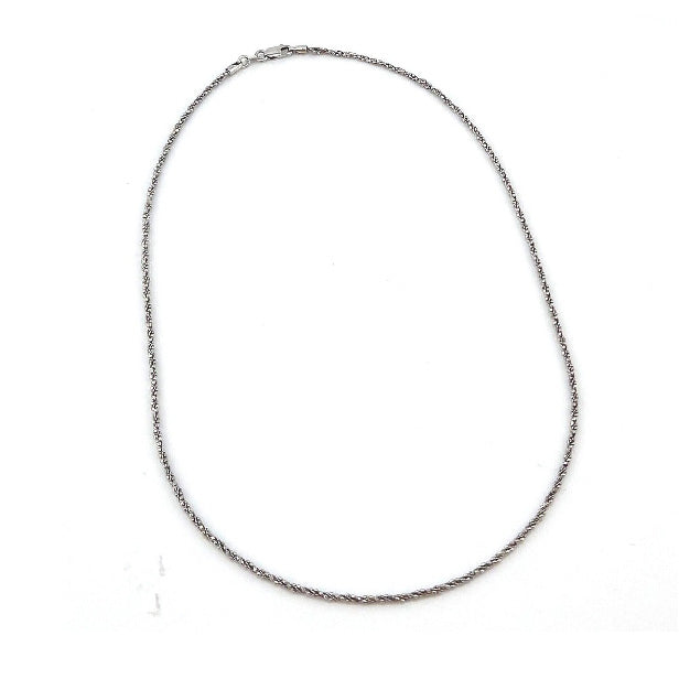 Pre-Owned 9ct White Gold Sparkle Chain