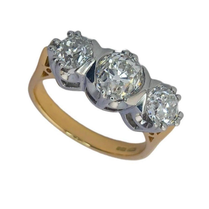 Pre-owned 18ct Gold Diamond Trilogy Ring