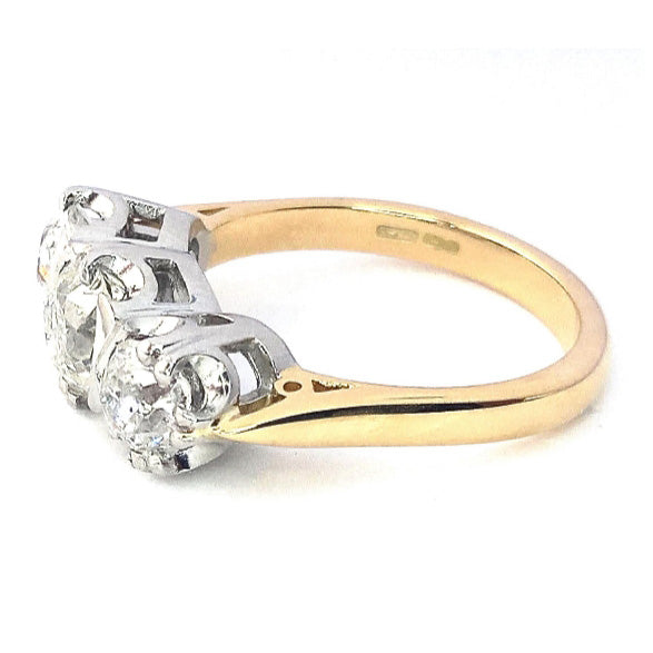 Pre-owned 18ct Gold Diamond Trilogy Ring