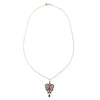 Vintage 9ct Gold Amethyst & Seed Pearl Necklace