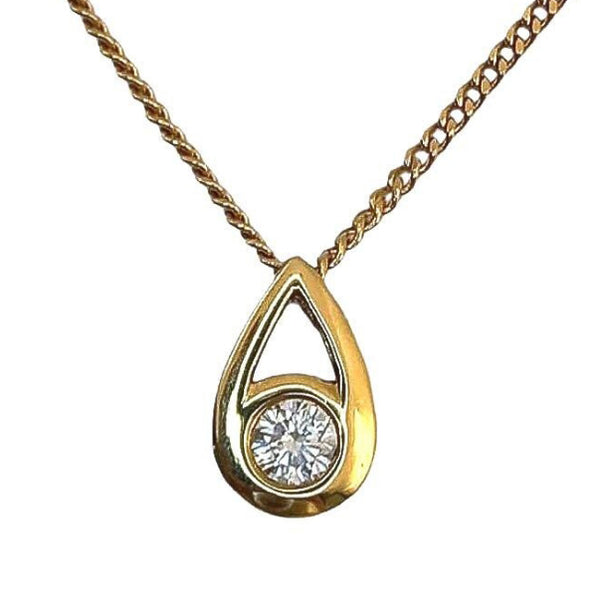 Pre-owned 18ct Gold Diamond Necklace
