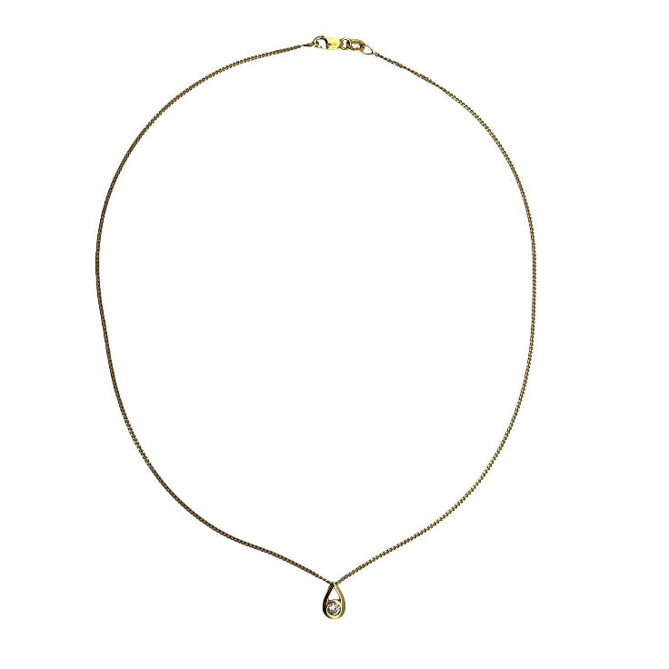 Pre-owned 18ct Gold Diamond Necklace