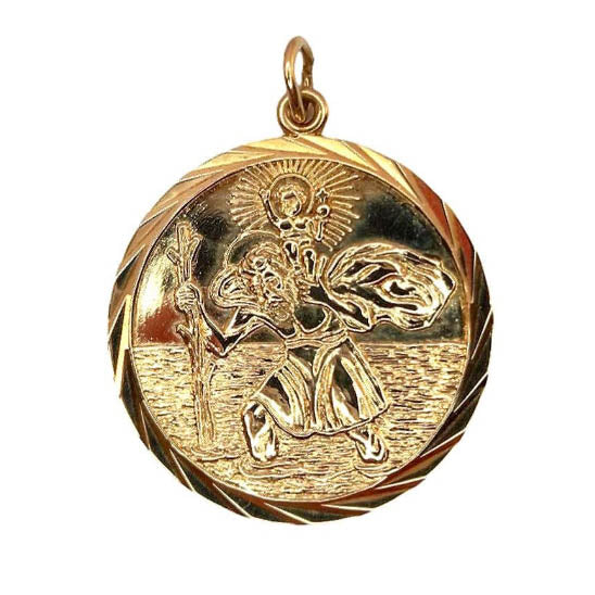 Pre-owned 9ct Gold Christopher Pendant