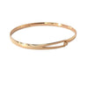 Pre-owned 9ct Gold Solid Oval Bangle