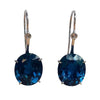 Pre-owned Blue Topaz Drop Earrings