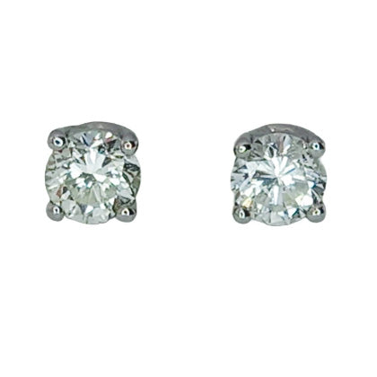 Pre-owned Platinum 0.33ct Diamond Stud Earrings