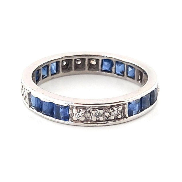 Pre-owned Sapphire & Diamond Full Eternity Ring