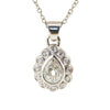 Pre-Owned Platinum Pear-Cut Diamond Cluster Necklace
