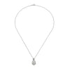 Pre-Owned Platinum Pear-Cut Diamond Cluster Necklace