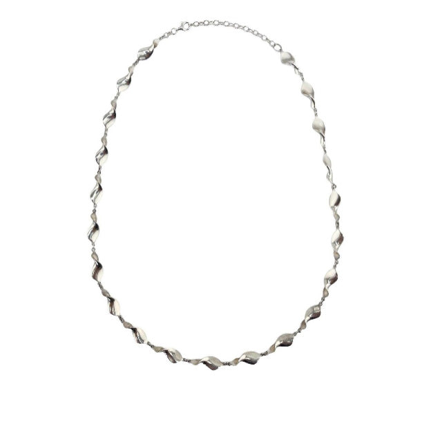 Pre-owned Silver Twist-Link Necklace